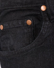 Load image into Gallery viewer, Ladies Black High Waisted Skinny Frayed Hem Stretchy Denim Jeans
