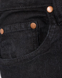 Ladies Black High Waisted Skinny Frayed Hem Stretchy Denim Jeans