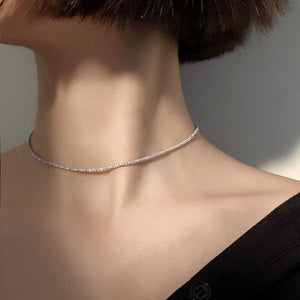 Luxury Twist Gold Silver Color Shiny Glossy Chain Choker Necklace