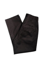 Load image into Gallery viewer, Ladies Black Mia Cropped Discreet Elasticated Waist Cotton Plus Size Trousers
