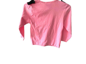 Girls Disney Princess Pink Buttoned Pocket Longsleeve Top