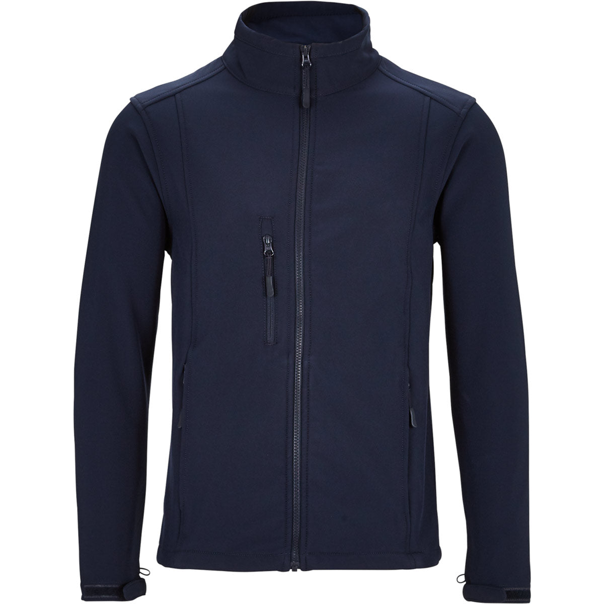 Mens Black / Navy Softshell Fleece Lined Water Repellent Jackets