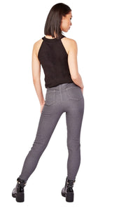 Ladies Ash Ankle High Waist Raw Hem Stretchy Denim Jeggings