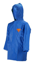 Boys Girls Superman Raincoat Waterproof Hooded  PVC Rain Jackets
