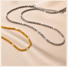 Load image into Gallery viewer, Luxury Twist Gold Silver Color Shiny Glossy Chain Choker Necklace
