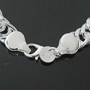 Ladies 925 Sterling Silver Solid Weave Chain Thick Bracelets