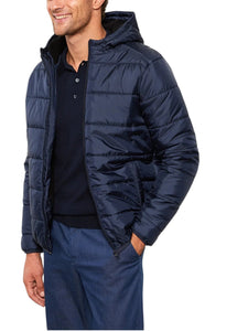 Mens Puffer Hooded Jackets Quilted Lightweight Padded Windproof Coat