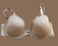 Ladies Beige T-Shirt Plunge Seamless Semi-Sheer Underwired Bra