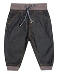 Baby Boys Toddler Washed Grey Cotton Elastic Waist Jog Pants