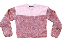 Load image into Gallery viewer, Girls Pink Colourblock Twist Knitted Long sleeve Jumper
