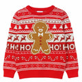 Kids Boys Girls Gingerbread Man Red Multi Knitted Christmas Jumper