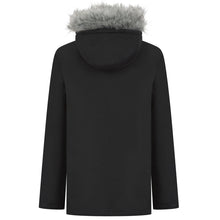 Load image into Gallery viewer, Boys Brave Soul Black Grey Furry Trim Wonderwall Parka School Jacket
