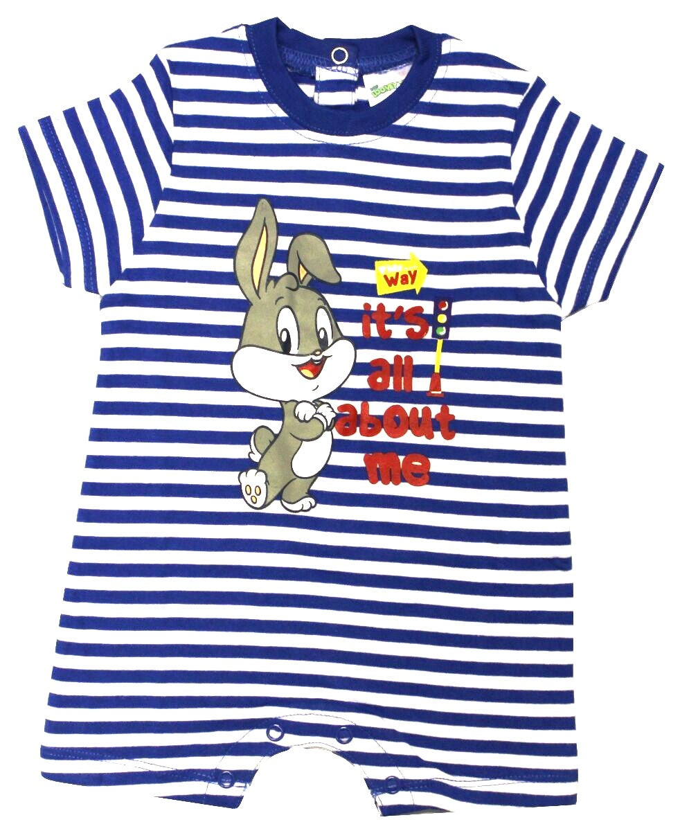 Baby Boy Girl Looney Tunes Funny Short Sleeve Cotton Bodysuit Romper