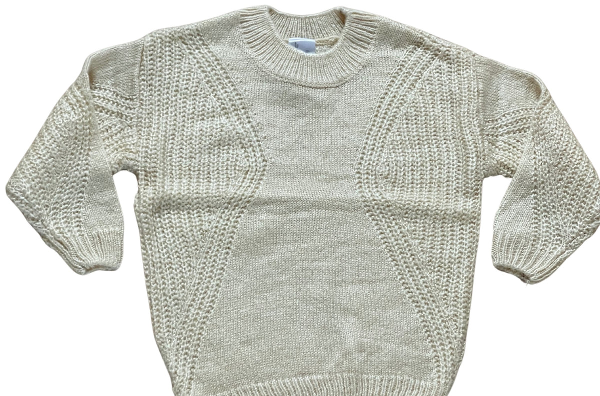 Girls Palamino Cable Knit Crew Ribbed Neck Long Sleeve Jumpers