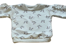 Load image into Gallery viewer, Girls Toddlers White Bunny Head Prints Long Sleeve Frills Sweatshirts Tops
