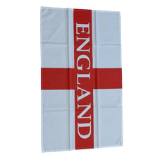 Load image into Gallery viewer, 2 Piece England British St Georges Flag Red White Cotton Blend KitchenTea Towel
