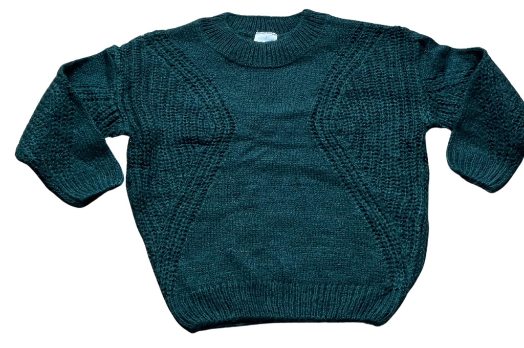 Girls Palamino Cable Knit Crew Ribbed Neck Long Sleeve Jumpers