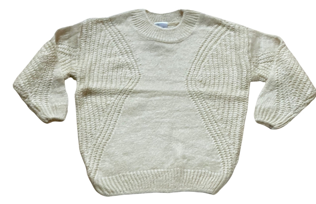 Girls Palamino Cable Knit Crew Ribbed Neck Long Sleeve Jumpers