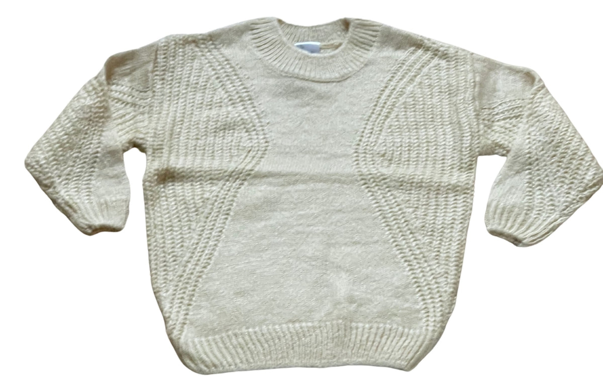 Girls Palamino Cable Knit Crew Ribbed Neck Long Sleeve Jumpers