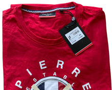 Load image into Gallery viewer, Mens Pierre Cardin Red Graphic Est. 1950 Prints Crew Neck Short sleeve T-Shirt
