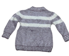 Load image into Gallery viewer, Girls Burgundy &amp; White Soft Knitted Fluffy Marl Button Down Cardigan
