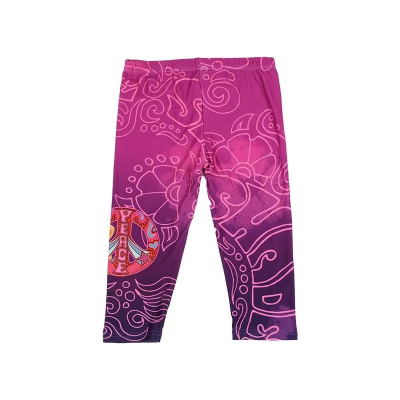 Girls Minions Soft Stretchy Short Length Leggings