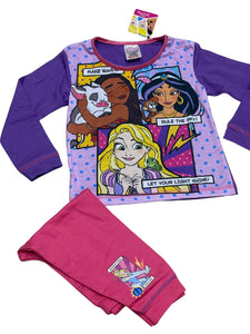 Girls Princess Disney Purple & Pink Multi Pyjamas