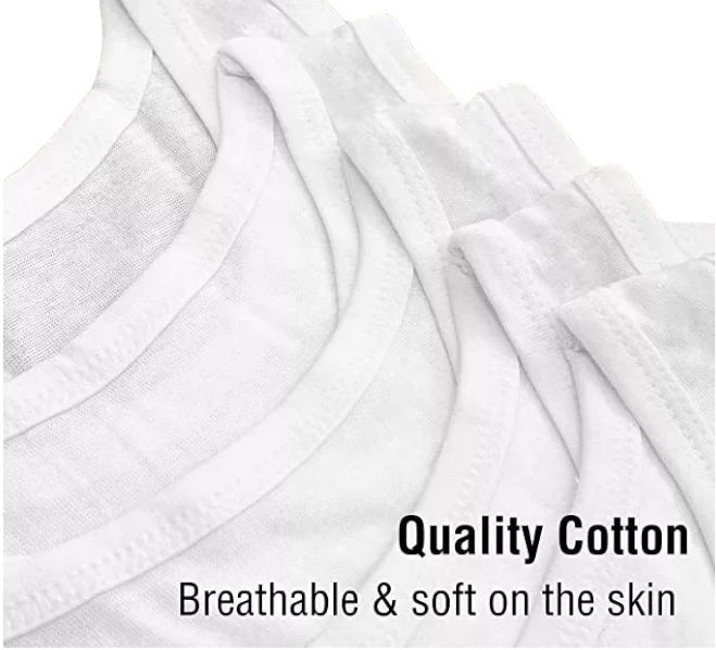 Boys Toddlers White Soft Cotton Sleeveless Vest Underwear Top