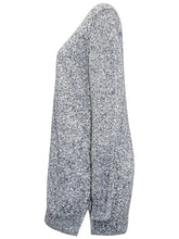 Load image into Gallery viewer, Girls G4P Old Dark Grey Long Line Open Front Pocket Long Sleeve Knitted Cardigan
