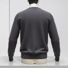 Load image into Gallery viewer, Mens Dark Grey Ombre Ribbed V-Neck Soft Knitted Jumper

