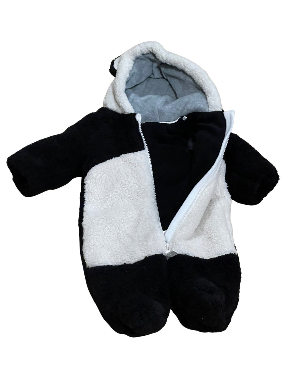Baby Toddler Unisex Soft Hooded Feet Covered Romper Winter Jumpsuit Snowsuit