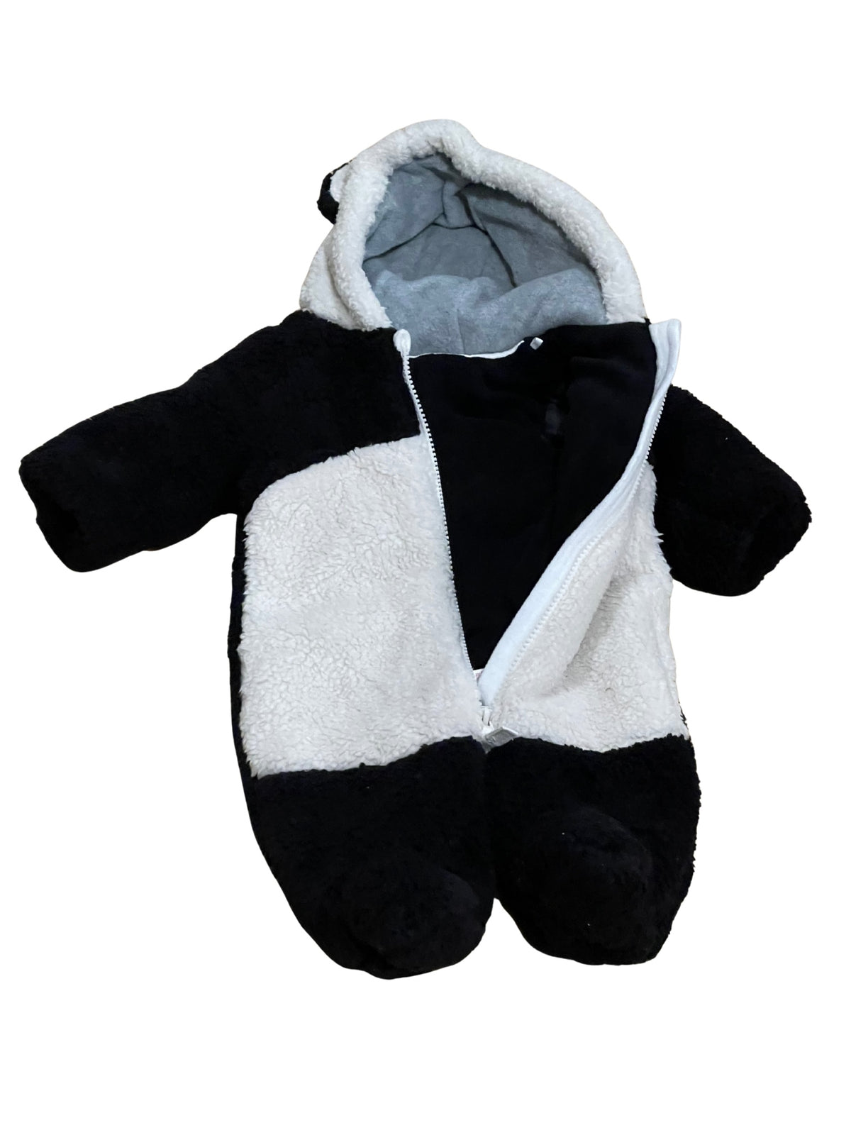 Baby Toddler Unisex Soft Hooded Feet Covered Romper Winter Jumpsuit Snowsuit