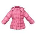 Girls Minoti Pink & Teal Soft Fleece Lining Padded Quilted Hooded Winter Coats