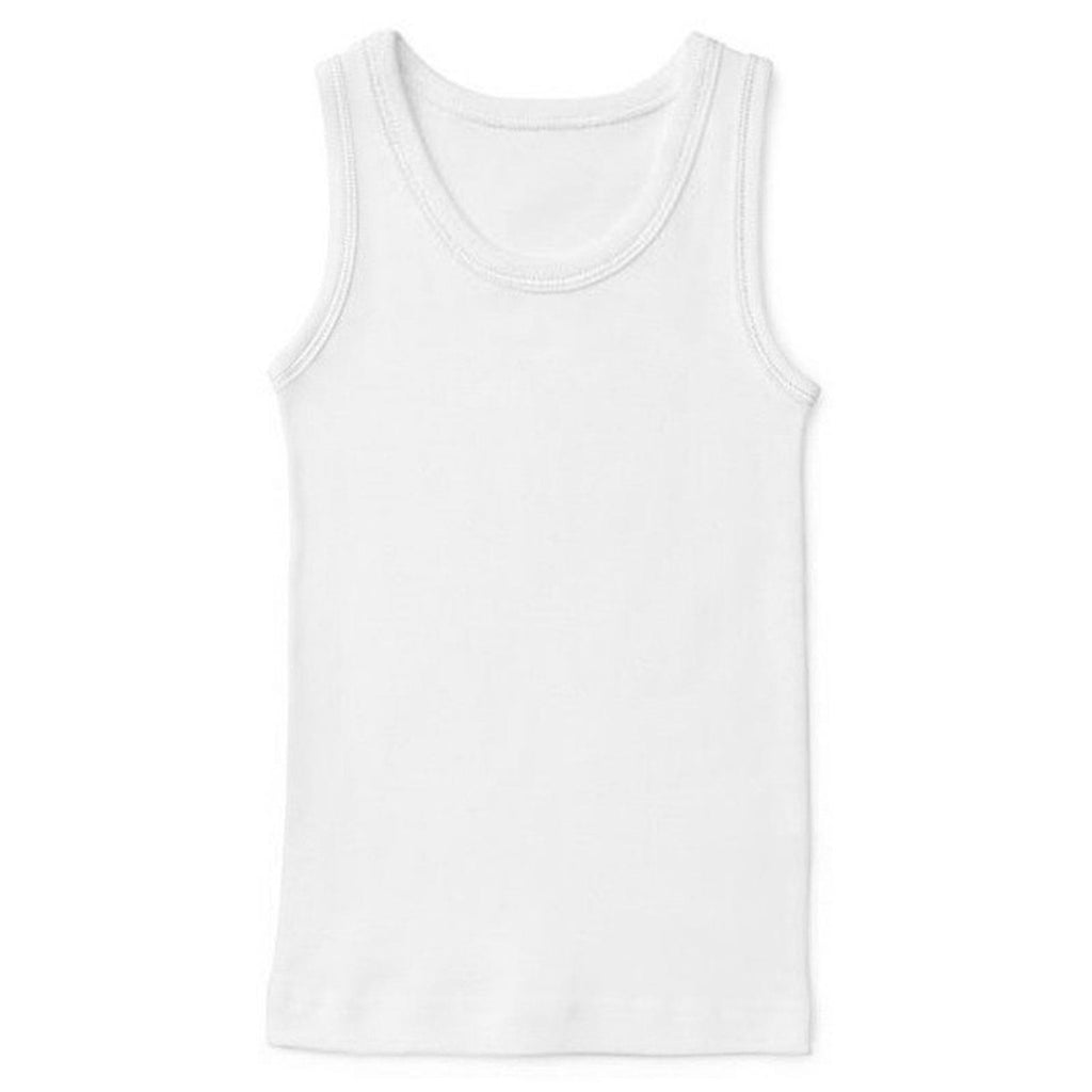Boys Toddlers White Soft Cotton Sleeveless Vest Underwear Top
