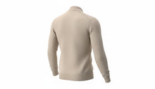 Load image into Gallery viewer, Mens U.S Polo Assn Beige Brown High Neck Zip Up Tight Knit Long Sleeve Jumper
