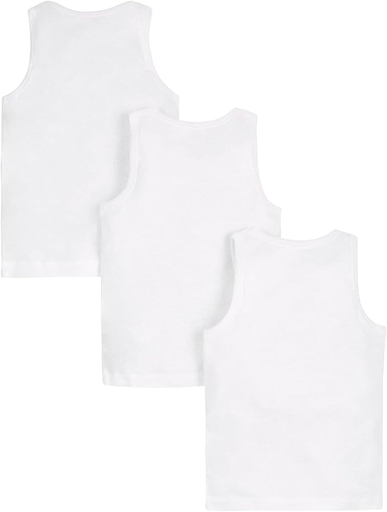 Boys Toddlers White Soft Cotton Sleeveless Vest Underwear Top