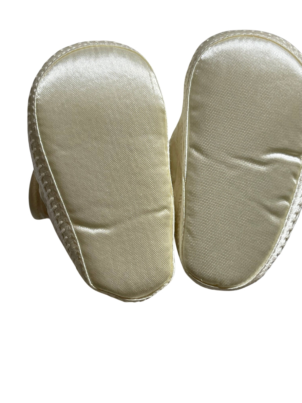 Baby Boys Girls Ivory Bootie Christening Baptism Satin Soft Shoes 0-12 Months