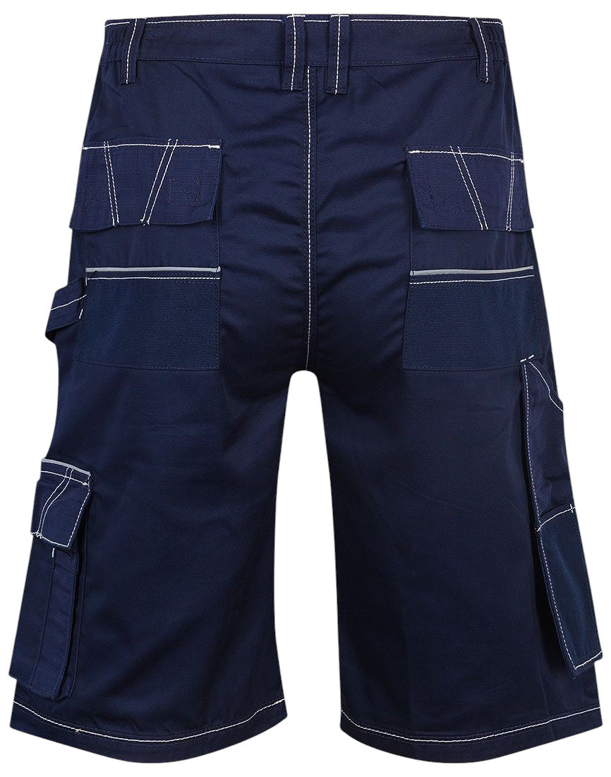 Mens King Craft Combat Cargo Side Elasticated Waistband Durable Workwear Shorts