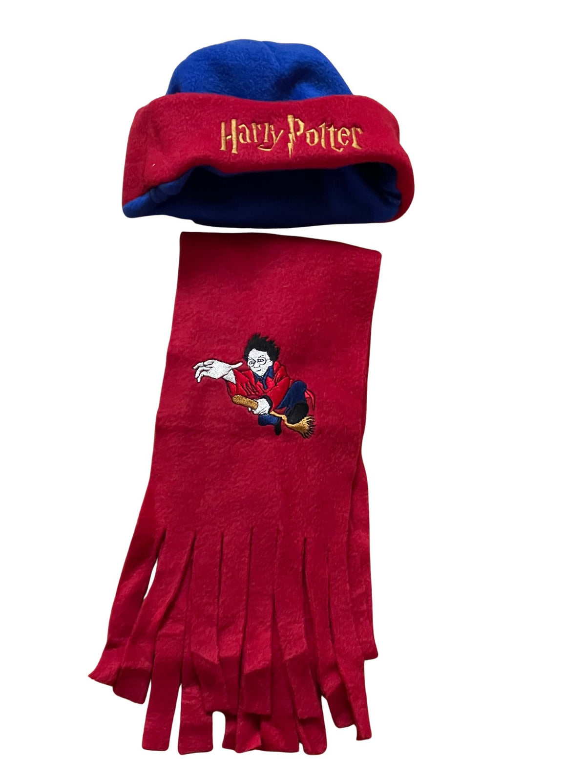 Kids Boys Red Blue Harry Portter Soft Fleece Warm Autum Winter Cap & Scarf Sets