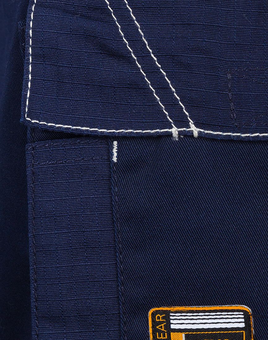 Mens King Craft Combat Cargo Side Elasticated Waistband Durable Workwear Shorts