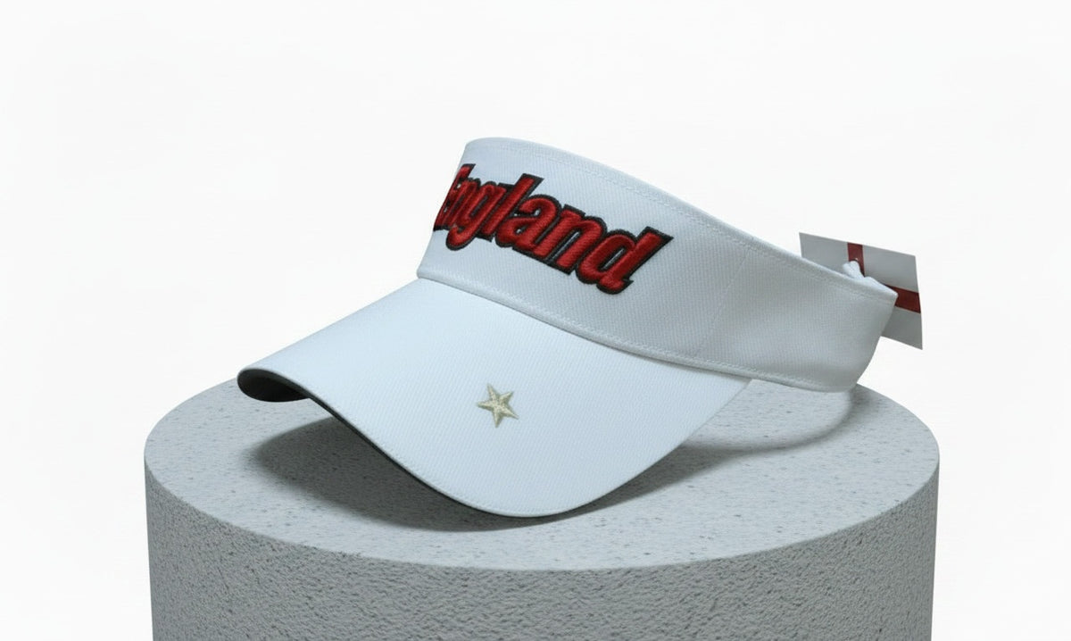 England Star Embroidery Unisex Navy / White Open Top Adjustable Sun Holiday Cap
