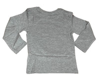 Load image into Gallery viewer, Girls Hello Kitty Pink Grey Cotton Frill Shoulder Long sleeve Casual Blouse Tops
