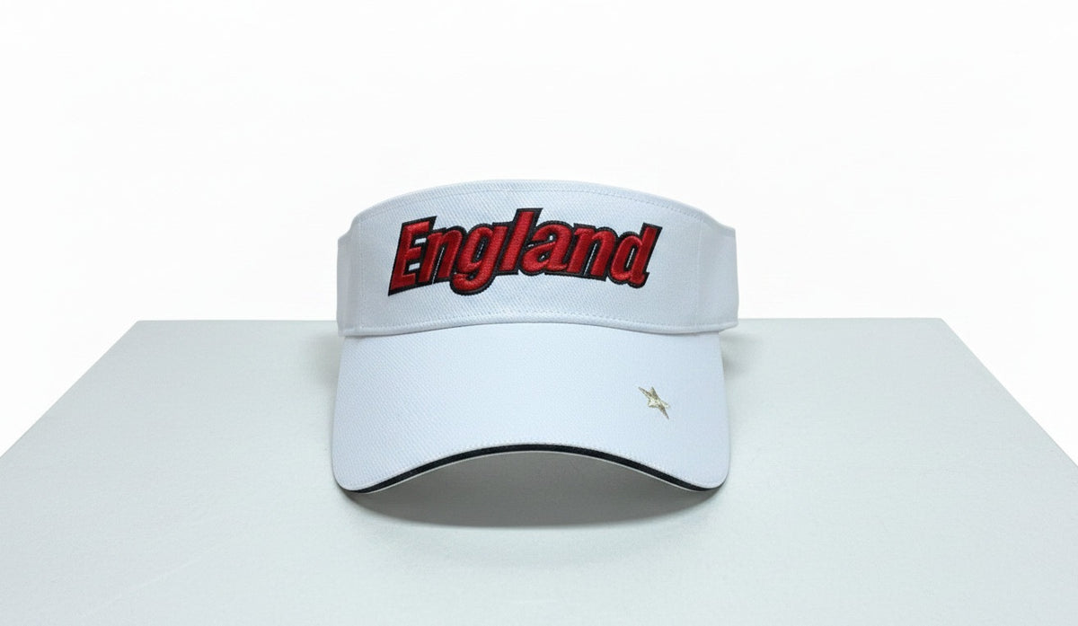 England Star Embroidery Unisex Navy / White Open Top Adjustable Sun Holiday Cap