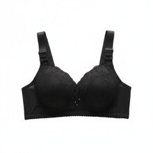 Load image into Gallery viewer, Ladies Black Floral Lace Firm Support Non-Wired Padded Full Cup Bra 36D
