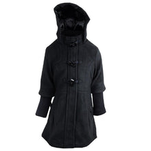 Load image into Gallery viewer, Girls Brave Soul Hooded Fully Lined Knitted Ribbed Sleeves Winter Coats
