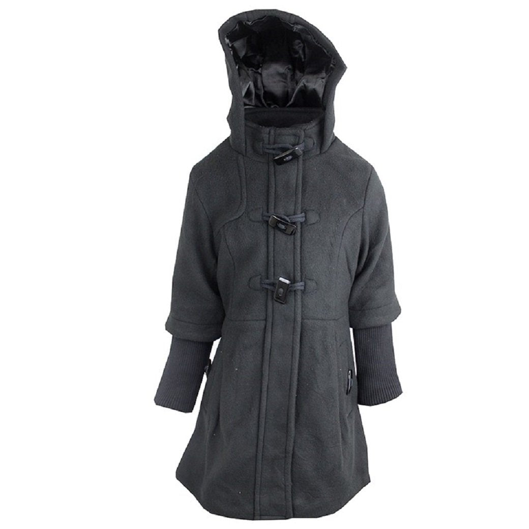 Girls Brave Soul Hooded Fully Lined Knitted Ribbed Sleeves Winter Coats