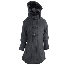 Load image into Gallery viewer, Girls Brave Soul Hooded Fully Lined Knitted Ribbed Sleeves Winter Coats
