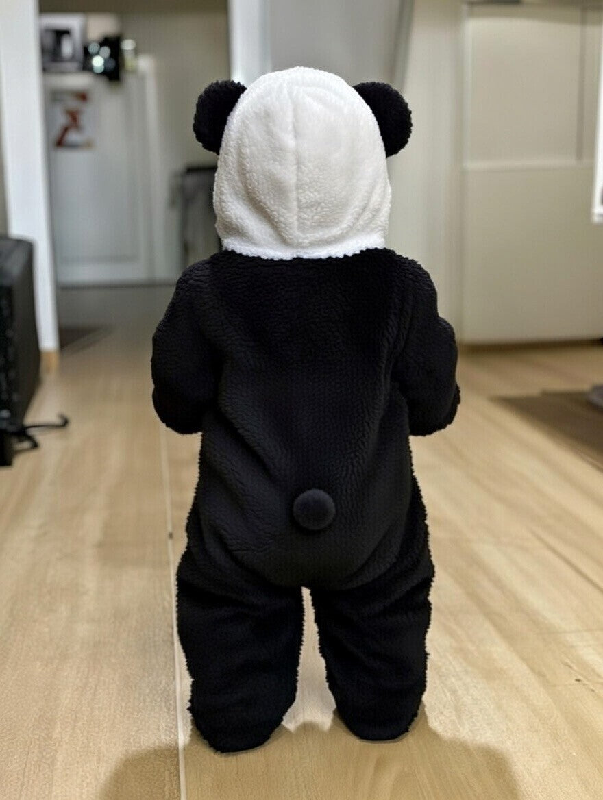 Baby Toddler Unisex Soft Hooded Feet Covered Romper Winter Jumpsuit Snowsuit