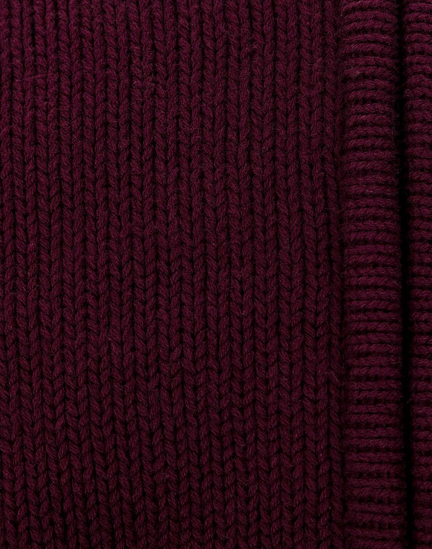 Ladies Ribbed High Neck Full Zip Mid-Length Cardigan