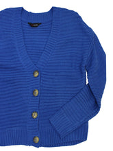 Load image into Gallery viewer, Ladies Wide Ribbed Button Through Soft Knitted V-Neck Plus Size Cardigans
